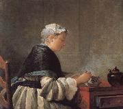 Jean Baptiste Simeon Chardin Tea lady France oil painting artist